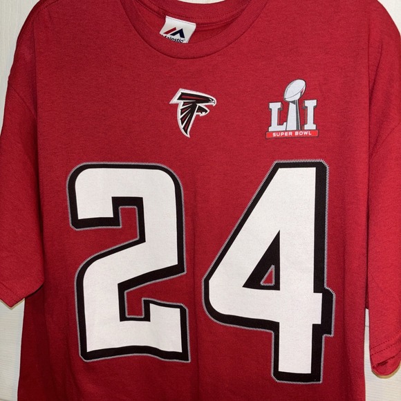 Majestic Other - Nike Nfl Atlanta Falcons Devonta Freeman #24 Red Super Bowl Tee Sz XL * Read*